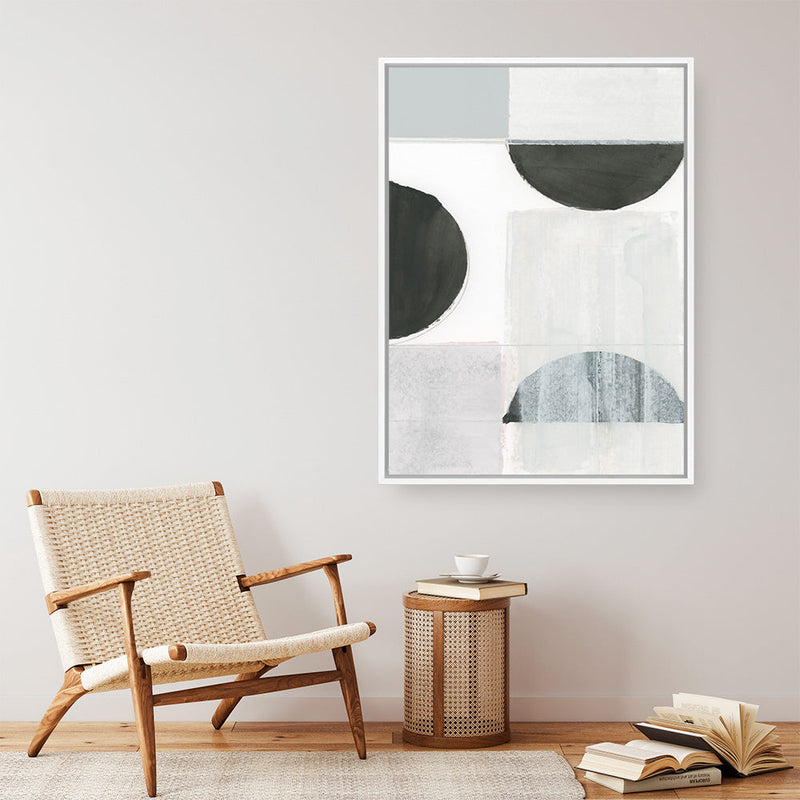 Shop Shape Parade II Canvas Print a painted abstract themed framed canvas wall art print from The Print Emporium artwork collection - Buy Australian made fine art painting style stretched canvas prints for the home and your interior decor space, TPE-PC-WZ574-CA-35X46-NF