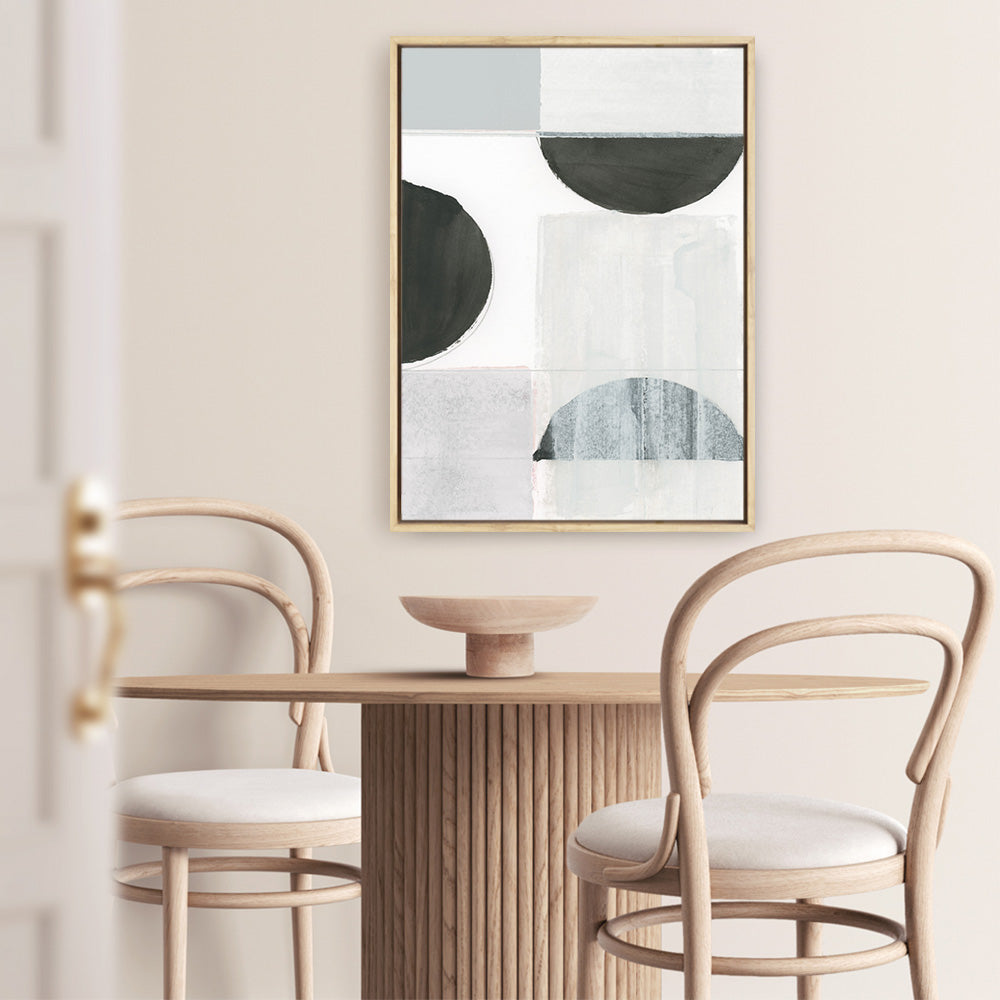 Shop Shape Parade II Canvas Print a painted abstract themed framed canvas wall art print from The Print Emporium artwork collection - Buy Australian made fine art painting style stretched canvas prints for the home and your interior decor space, TPE-PC-WZ574-CA-35X46-NF