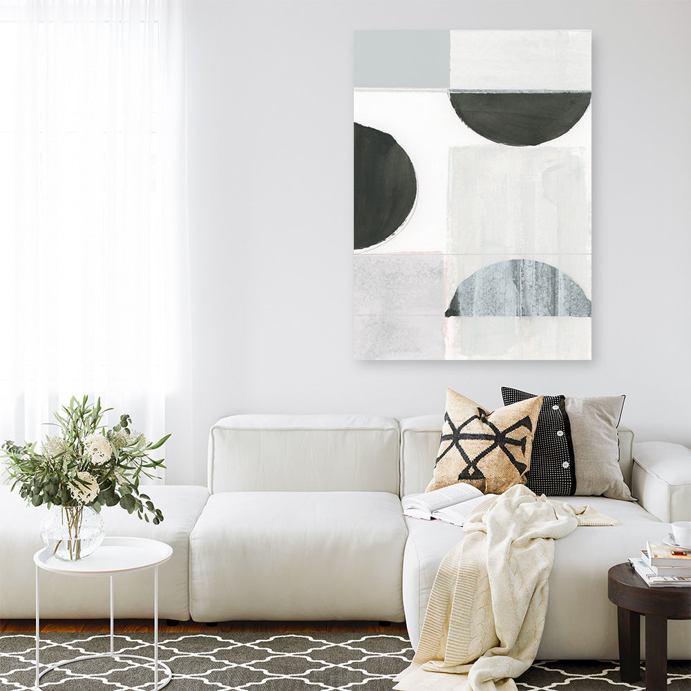 Shop Shape Parade II Canvas Print a painted abstract themed framed canvas wall art print from The Print Emporium artwork collection - Buy Australian made fine art painting style stretched canvas prints for the home and your interior decor space, TPE-PC-WZ574-CA-35X46-NF