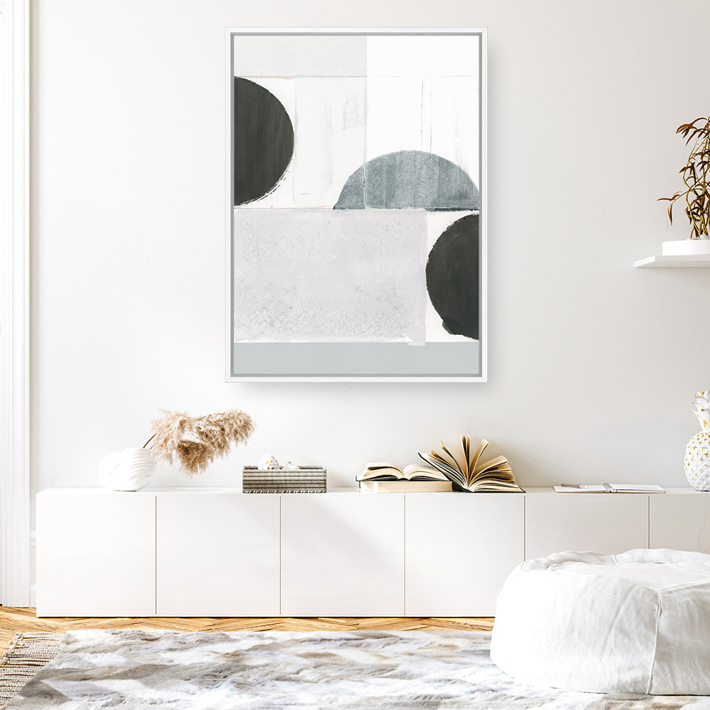 Shop Shape Parade III Canvas Print a painted abstract themed framed canvas wall art print from The Print Emporium artwork collection - Buy Australian made fine art painting style stretched canvas prints for the home and your interior decor space, TPE-PC-WZ575-CA-35X46-NF