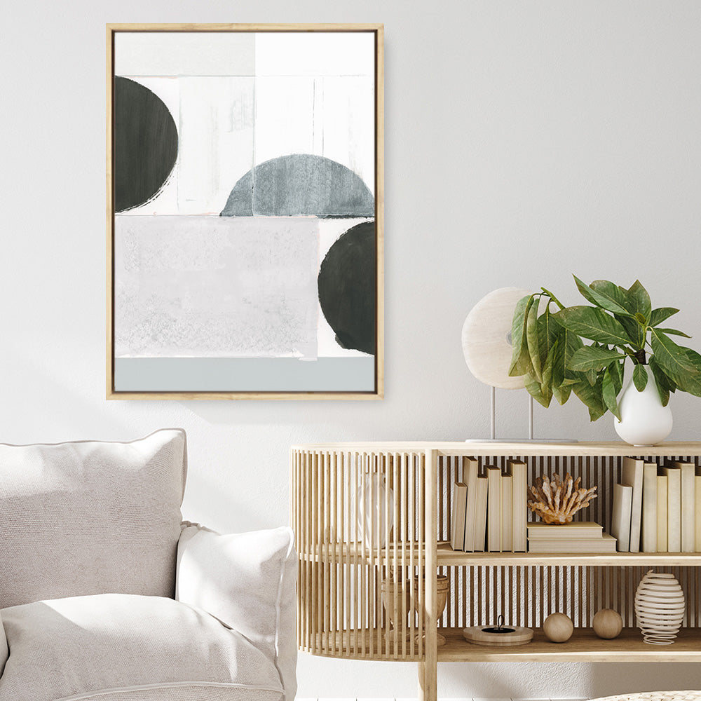 Shop Shape Parade III Canvas Print a painted abstract themed framed canvas wall art print from The Print Emporium artwork collection - Buy Australian made fine art painting style stretched canvas prints for the home and your interior decor space, TPE-PC-WZ575-CA-35X46-NF