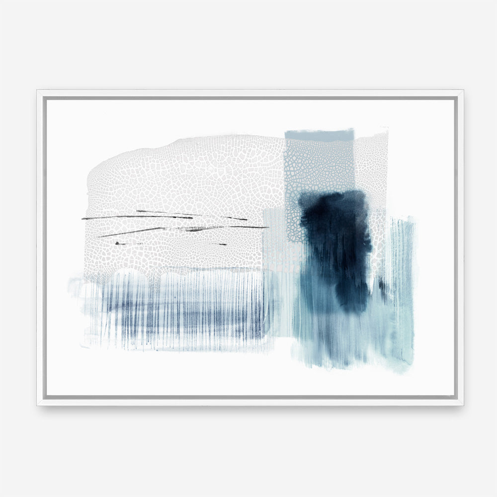 Shop Sheets of Blue I Canvas Print a painted abstract themed framed canvas wall art print from The Print Emporium artwork collection - Buy Australian made fine art painting style stretched canvas prints for the home and your interior decor space, TPE-PC-PI500-CA-35X46-NF