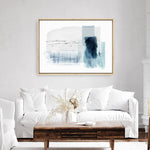 Shop Sheets of Blue I Canvas Print a painted abstract themed framed canvas wall art print from The Print Emporium artwork collection - Buy Australian made fine art painting style stretched canvas prints for the home and your interior decor space, TPE-PC-PI500-CA-35X46-NF