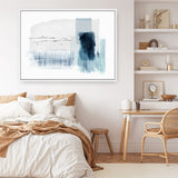 Shop Sheets of Blue I Canvas Print a painted abstract themed framed canvas wall art print from The Print Emporium artwork collection - Buy Australian made fine art painting style stretched canvas prints for the home and your interior decor space, TPE-PC-PI500-CA-35X46-NF