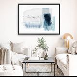 Shop Sheets of Blue I Canvas Print a painted abstract themed framed canvas wall art print from The Print Emporium artwork collection - Buy Australian made fine art painting style stretched canvas prints for the home and your interior decor space, TPE-PC-PI500-CA-35X46-NF