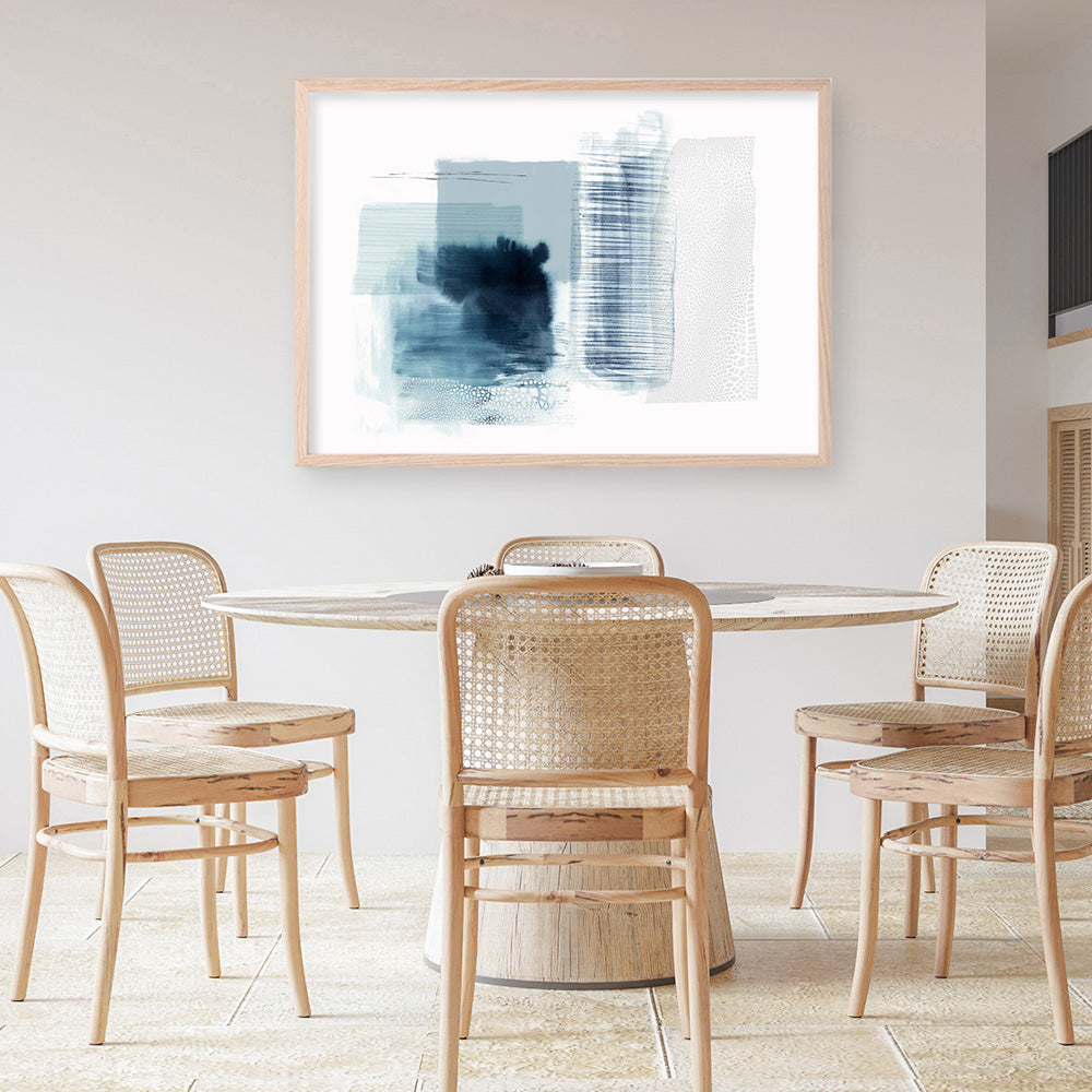 Shop Sheets of Blue II Art Print a painted abstract themed wall art print from The Print Emporium wall artwork collection - Buy Australian made fine art painting style poster and framed prints for the home and your interior decor room, TPE-PC-PI501-AP