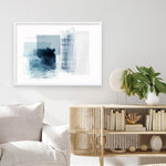 Shop Sheets of Blue II Art Print a painted abstract themed wall art print from The Print Emporium wall artwork collection - Buy Australian made fine art painting style poster and framed prints for the home and your interior decor room, TPE-PC-PI501-AP