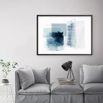 Shop Sheets of Blue II Art Print a painted abstract themed wall art print from The Print Emporium wall artwork collection - Buy Australian made fine art painting style poster and framed prints for the home and your interior decor room, TPE-PC-PI501-AP