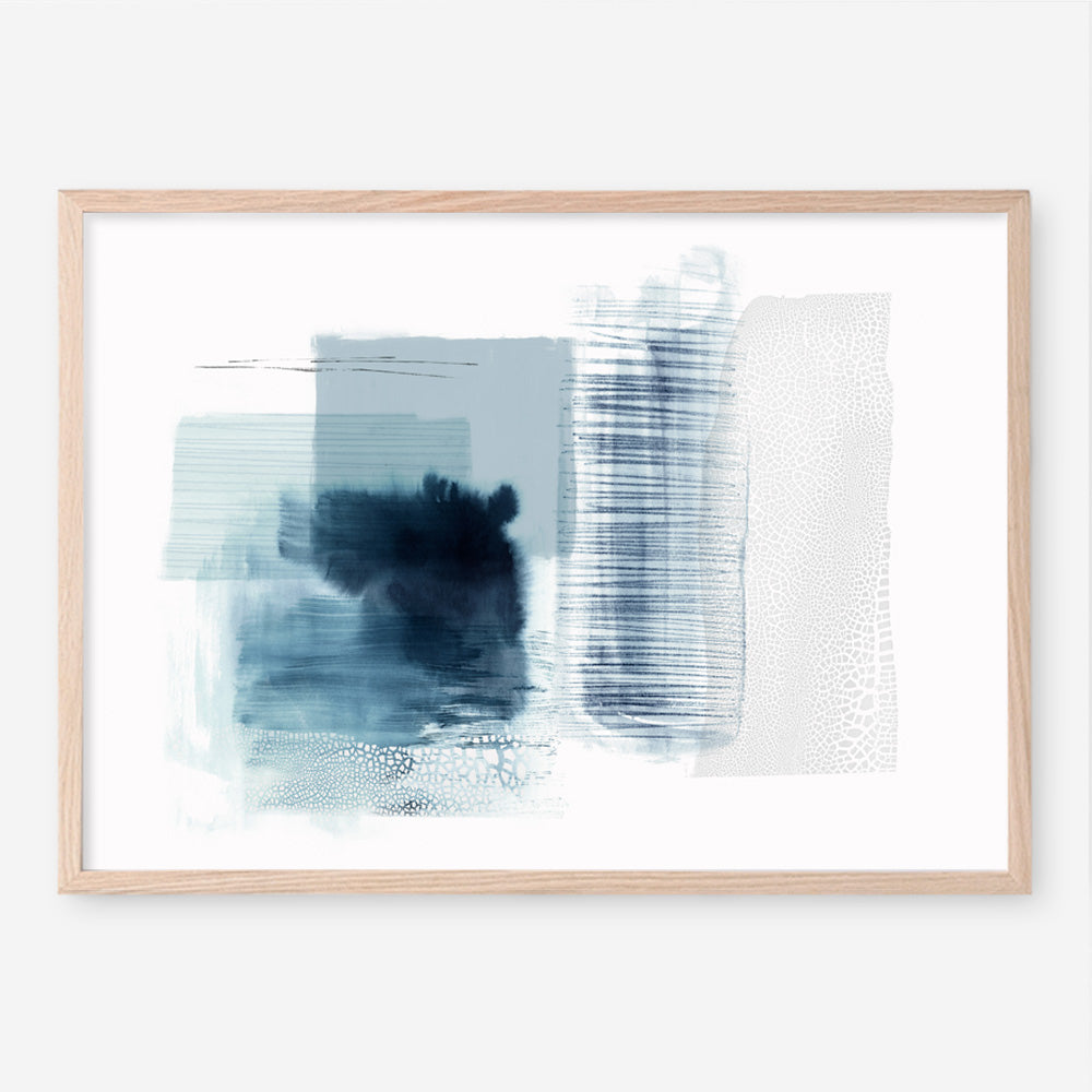 Shop Sheets of Blue II Art Print a painted abstract themed wall art print from The Print Emporium wall artwork collection - Buy Australian made fine art painting style poster and framed prints for the home and your interior decor room, TPE-PC-PI501-AP