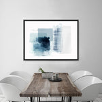 Shop Sheets of Blue II Canvas Print a painted abstract themed framed canvas wall art print from The Print Emporium artwork collection - Buy Australian made fine art painting style stretched canvas prints for the home and your interior decor space, TPE-PC-PI501-CA-35X46-NF