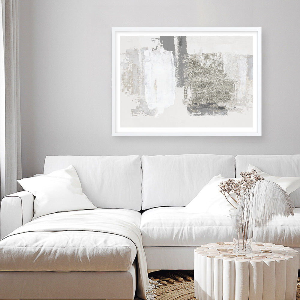 Shop Silver Slate Art Print a painted abstract themed wall art print from The Print Emporium wall artwork collection - Buy Australian made fine art painting style poster and framed prints for the home and your interior decor room, TPE-PC-PI540-AP