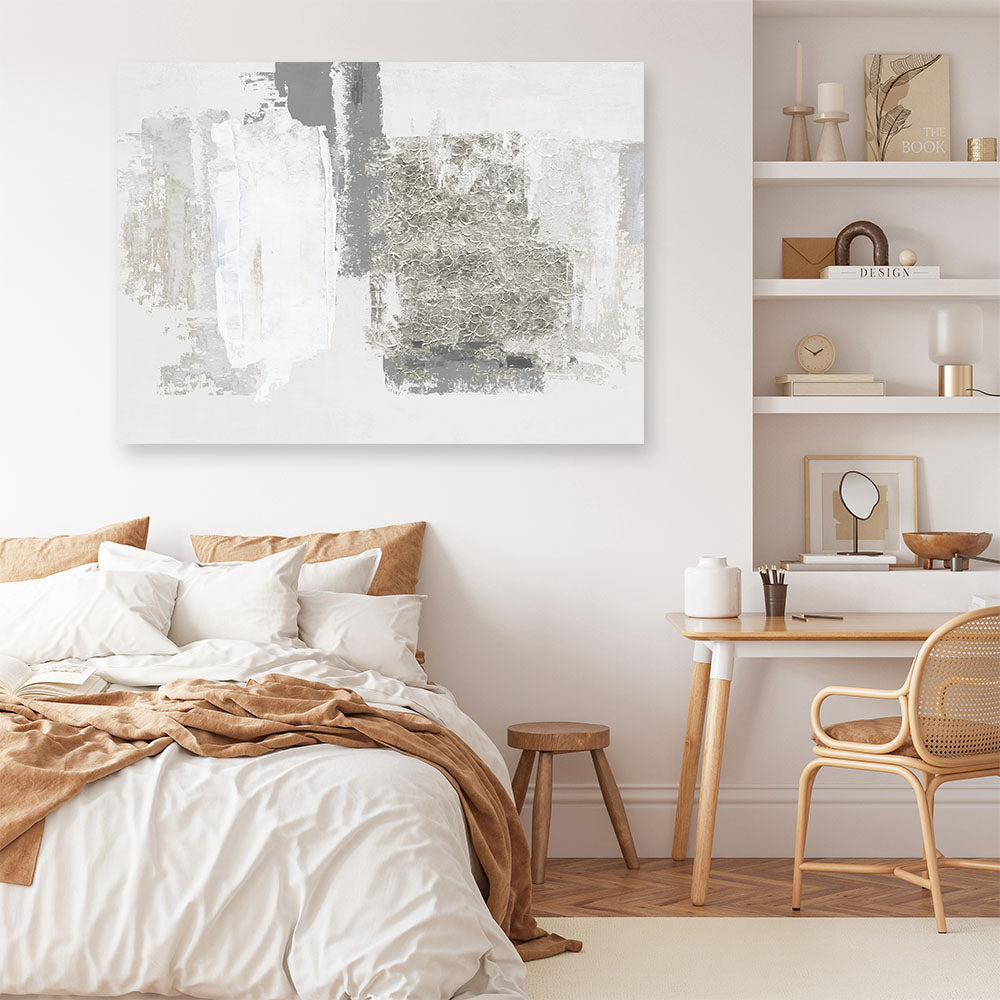 Shop Silver Slate Canvas Print a painted abstract themed framed canvas wall art print from The Print Emporium artwork collection - Buy Australian made fine art painting style stretched canvas prints for the home and your interior decor space, TPE-PC-PI540-CA-35X46-NF