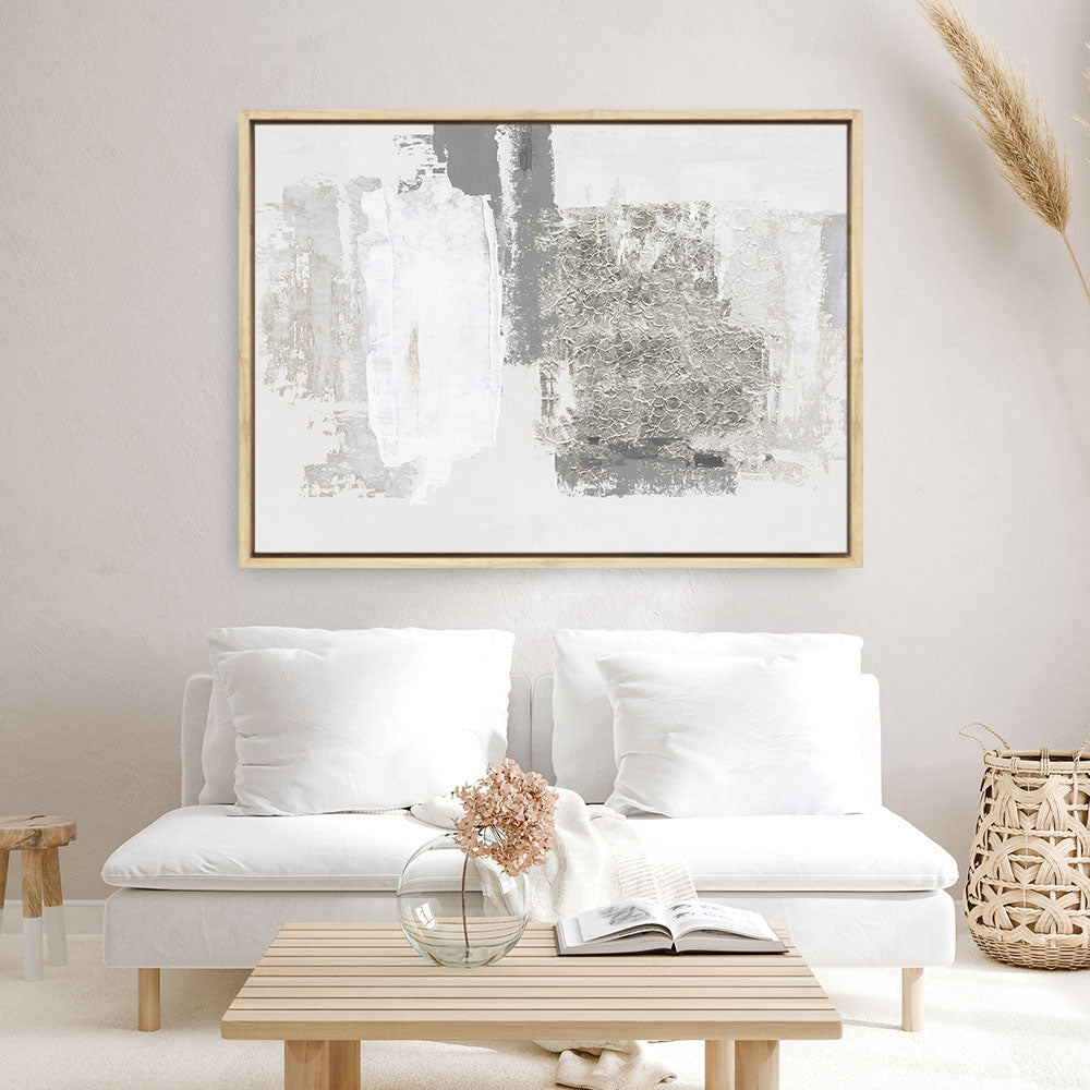 Shop Silver Slate Canvas Print a painted abstract themed framed canvas wall art print from The Print Emporium artwork collection - Buy Australian made fine art painting style stretched canvas prints for the home and your interior decor space, TPE-PC-PI540-CA-35X46-NF