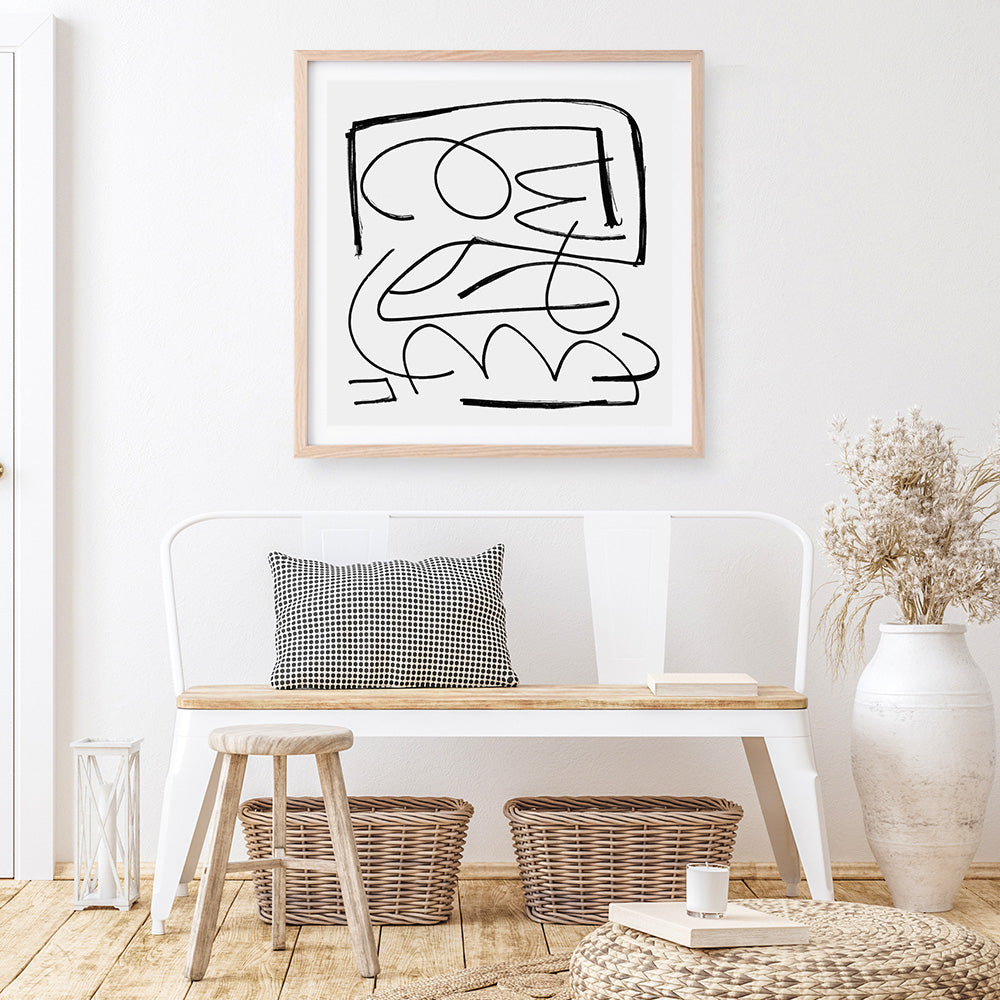 Shop Simple (Square) Art Print a painted abstract themed wall art print from The Print Emporium wall artwork collection - Buy Australian made fine art painting style poster and framed prints for the home and your interior decor room, TPE-DH-315-AP