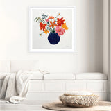 Shop Simplicity Bouquet II Leaves (Square) Art Print a floral themed painted wall art print from The Print Emporium wall artwork collection - Buy Australian made fine art painting style poster and framed prints for the home and your interior decor room
