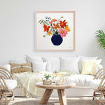 Shop Simplicity Bouquet II Leaves (Square) Art Print a floral themed painted wall art print from The Print Emporium wall artwork collection - Buy Australian made fine art painting style poster and framed prints for the home and your interior decor room
