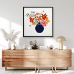 Shop Simplicity Bouquet II Leaves (Square) Art Print a floral themed painted wall art print from The Print Emporium wall artwork collection - Buy Australian made fine art painting style poster and framed prints for the home and your interior decor room