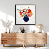 Shop Simplicity Bouquet II Leaves (Square) Art Print a floral themed painted wall art print from The Print Emporium wall artwork collection - Buy Australian made fine art painting style poster and framed prints for the home and your interior decor room
