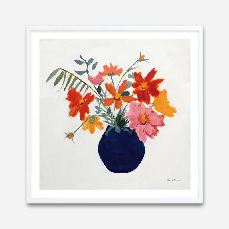 Shop Simplicity Bouquet II Leaves (Square) Art Print a floral themed painted wall art print from The Print Emporium wall artwork collection - Buy Australian made fine art painting style poster and framed prints for the home and your interior decor room