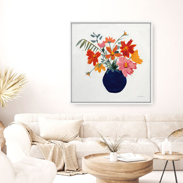 Shop Simplicity Bouquet II Leaves (Square) Canvas Print a floral themed painted framed canvas wall art print from The Print Emporium artwork collection - Buy Australian made fine art painting style stretched canvas prints for the home and your interior decor space, TPE-WA-70483-CA-40X40-NF