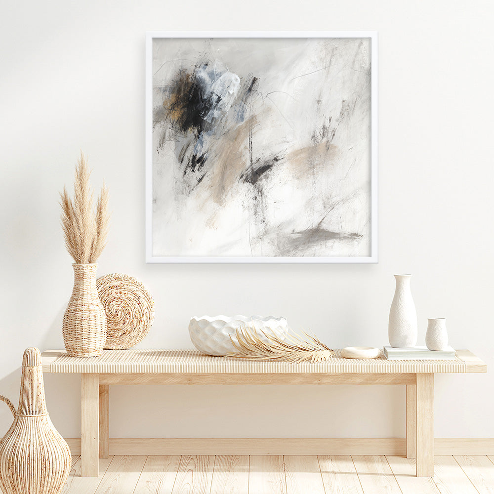 Shop Sketch Lines I (Square) Art Print a painted abstract themed wall art print from The Print Emporium wall artwork collection - Buy Australian made fine art painting style poster and framed prints for the home and your interior decor room, TPE-PC-PI452-AP
