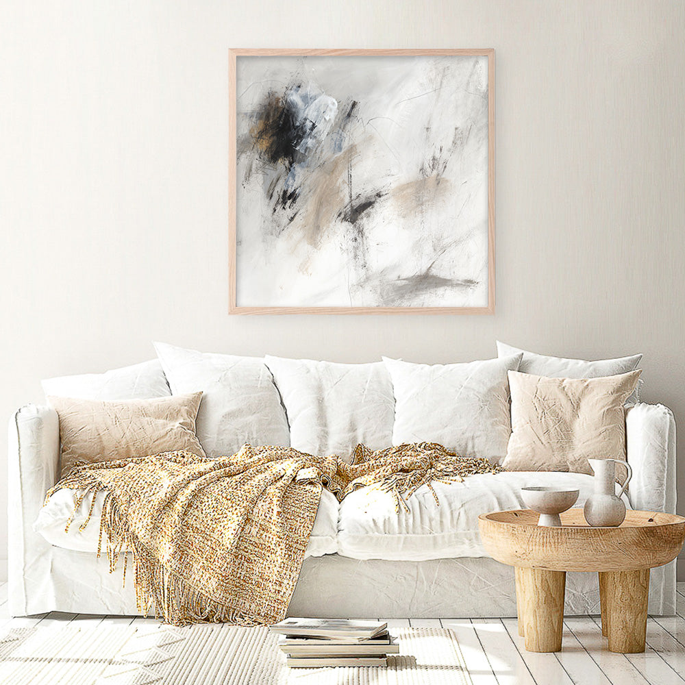 Shop Sketch Lines I (Square) Art Print a painted abstract themed wall art print from The Print Emporium wall artwork collection - Buy Australian made fine art painting style poster and framed prints for the home and your interior decor room, TPE-PC-PI452-AP