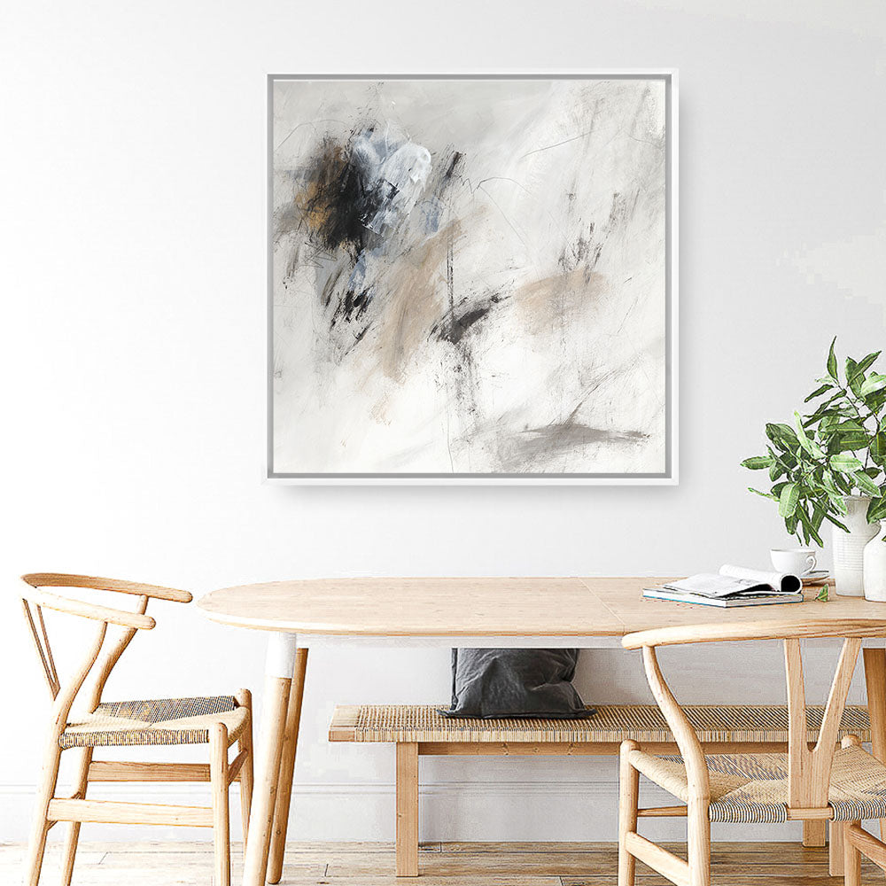 Shop Sketch Lines I (Square) Canvas Print a painted abstract themed framed canvas wall art print from The Print Emporium artwork collection - Buy Australian made fine art painting style stretched canvas prints for the home and your interior decor space, TPE-PC-PI452-CA-40X40-NF