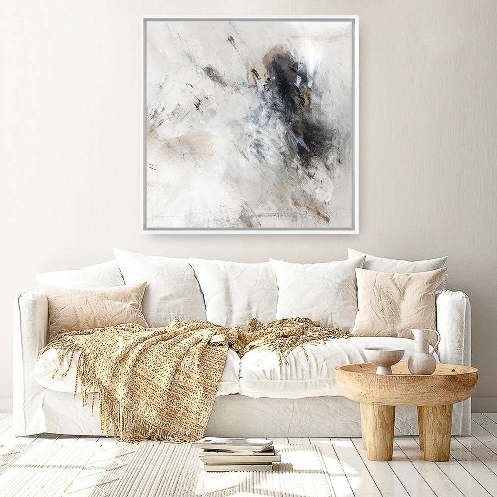 Shop Sketch Lines II (Square) Canvas Print a painted abstract themed framed canvas wall art print from The Print Emporium artwork collection - Buy Australian made fine art painting style stretched canvas prints for the home and your interior decor space, TPE-PC-PI453-CA-40X40-NF
