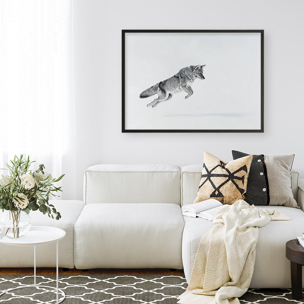 Shop Snow Fox Art Print a painted style wall art print from The Print Emporium wall artwork collection - Buy Australian made fine art painting style poster and framed prints for the home and your interior decor room, TPE-212-AP
