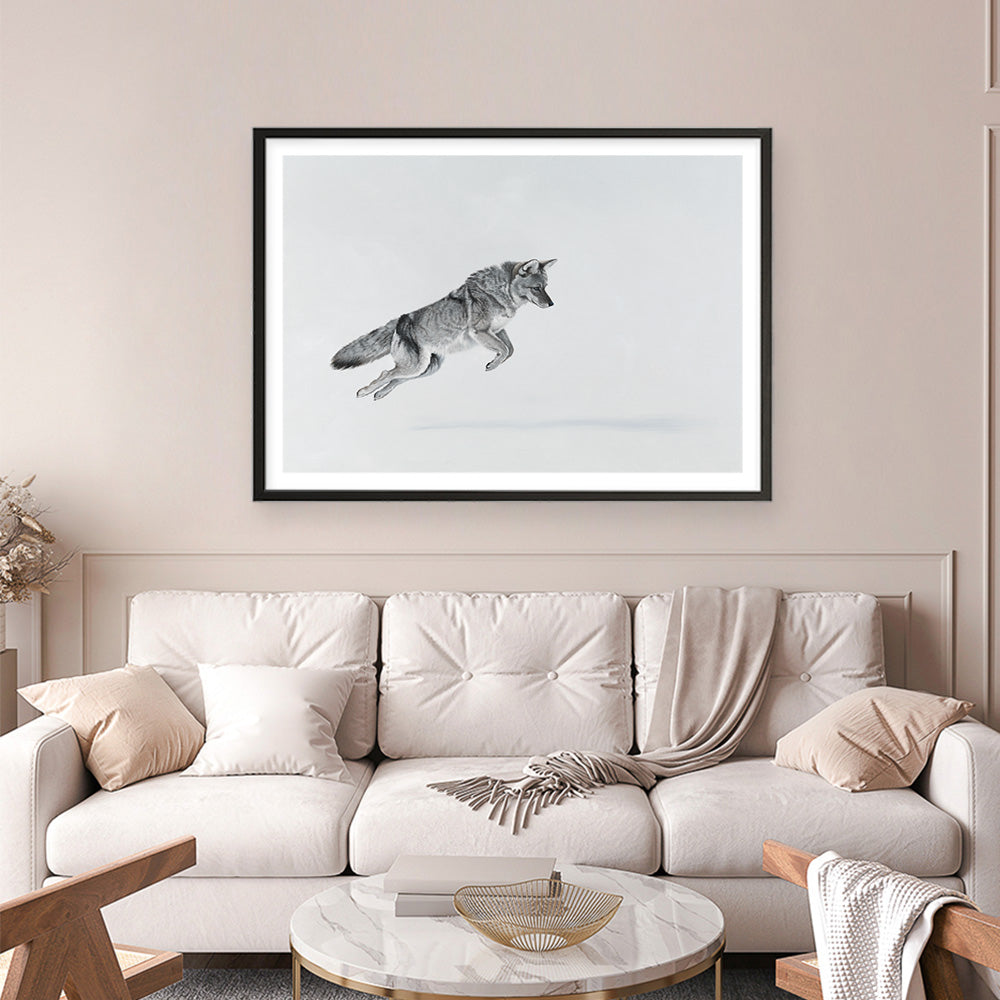 Shop Snow Fox Art Print a painted style wall art print from The Print Emporium wall artwork collection - Buy Australian made fine art painting style poster and framed prints for the home and your interior decor room, TPE-212-AP