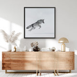 Shop Snow Fox (Square) Art Print a painted style wall art print from The Print Emporium wall artwork collection - Buy Australian made fine art painting style poster and framed prints for the home and your interior decor room, TPE-204-AP