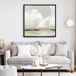 Shop Soft Clouds (Square) Canvas Print a painted abstract themed framed canvas wall art print from The Print Emporium artwork collection - Buy Australian made fine art painting style stretched canvas prints for the home and your interior decor space, TPE-PC-PW433-CA-40X40-NF