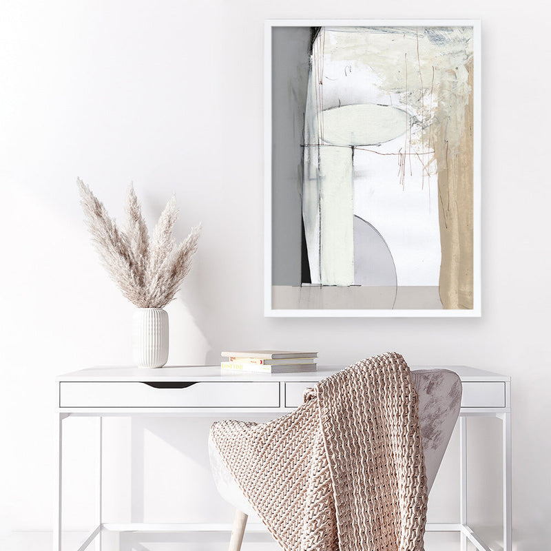 Shop Soft Neutral Art Print a painted abstract themed wall art print from The Print Emporium wall artwork collection - Buy Australian made fine art painting style poster and framed prints for the home and your interior decor room, TPE-DH-097-AP
