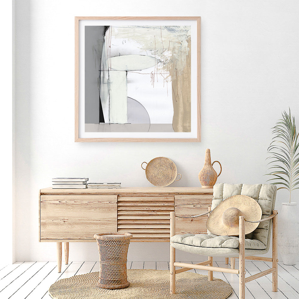 Shop Soft Neutral (Square) Art Print a painted abstract themed wall art print from The Print Emporium wall artwork collection - Buy Australian made fine art painting style poster and framed prints for the home and your interior decor room, TPE-DH-320-AP