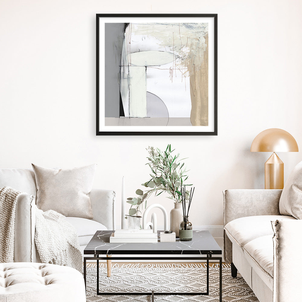 Shop Soft Neutral (Square) Art Print a painted abstract themed wall art print from The Print Emporium wall artwork collection - Buy Australian made fine art painting style poster and framed prints for the home and your interior decor room, TPE-DH-320-AP
