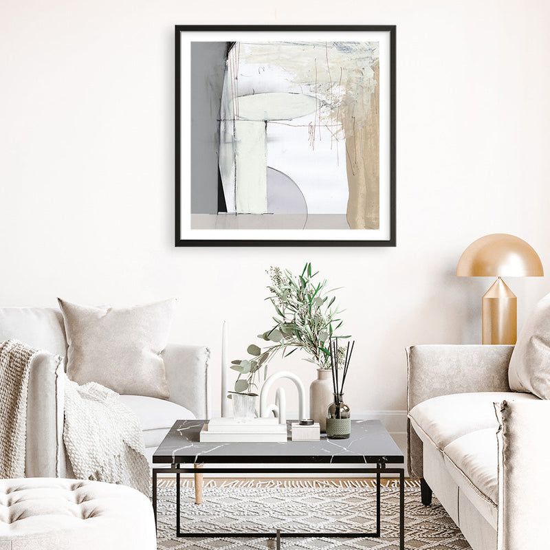 Shop Soft Neutral (Square) Art Print a painted abstract themed wall art print from The Print Emporium wall artwork collection - Buy Australian made fine art painting style poster and framed prints for the home and your interior decor room, TPE-DH-320-AP