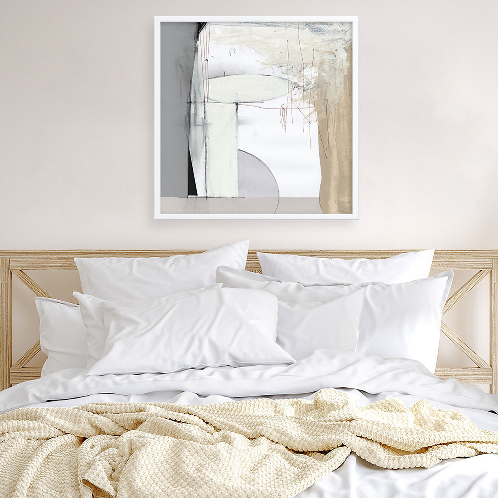 Shop Soft Neutral (Square) Art Print a painted abstract themed wall art print from The Print Emporium wall artwork collection - Buy Australian made fine art painting style poster and framed prints for the home and your interior decor room, TPE-DH-320-AP