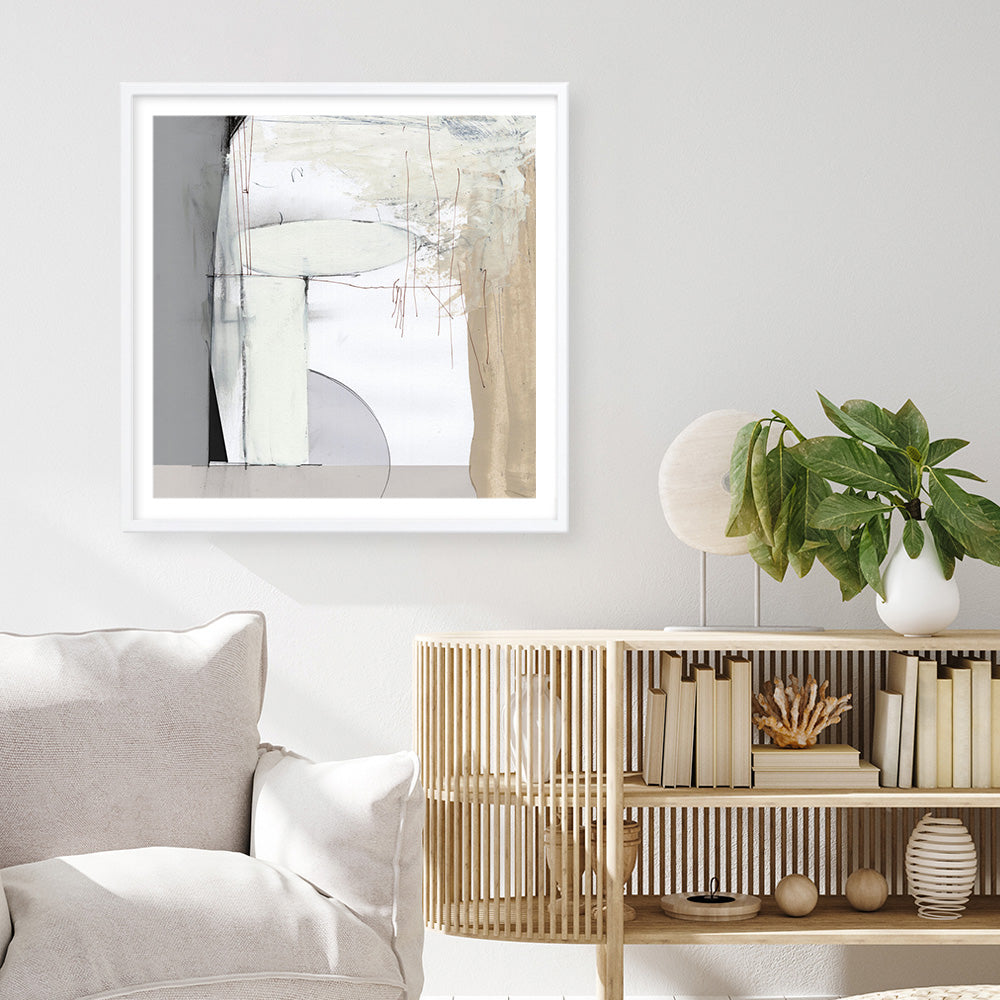 Shop Soft Neutral (Square) Art Print a painted abstract themed wall art print from The Print Emporium wall artwork collection - Buy Australian made fine art painting style poster and framed prints for the home and your interior decor room, TPE-DH-320-AP