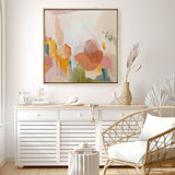 Shop Sonoran Summer (Square) Canvas Print a painted abstract themed framed canvas wall art print from The Print Emporium artwork collection - Buy Australian made fine art painting style stretched canvas prints for the home and your interior decor space, TPE-WA-68968-CA-40X40-NF