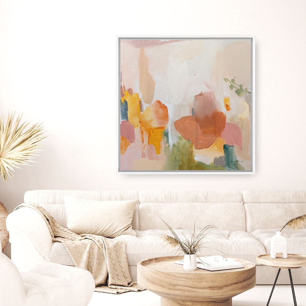 Shop Sonoran Summer (Square) Canvas Print a painted abstract themed framed canvas wall art print from The Print Emporium artwork collection - Buy Australian made fine art painting style stretched canvas prints for the home and your interior decor space, TPE-WA-68968-CA-40X40-NF
