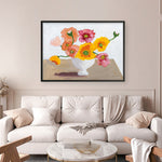 Shop Sorbet Poppies I Art Print a floral themed painted wall art print from The Print Emporium wall artwork collection - Buy Australian made fine art painting style poster and framed prints for the home and your interior decor room, TPE-WA-71780-AP