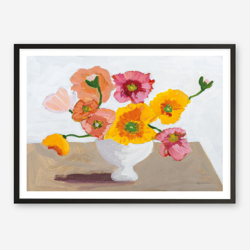 Shop Sorbet Poppies I Art Print a floral themed painted wall art print from The Print Emporium wall artwork collection - Buy Australian made fine art painting style poster and framed prints for the home and your interior decor room, TPE-WA-71780-AP