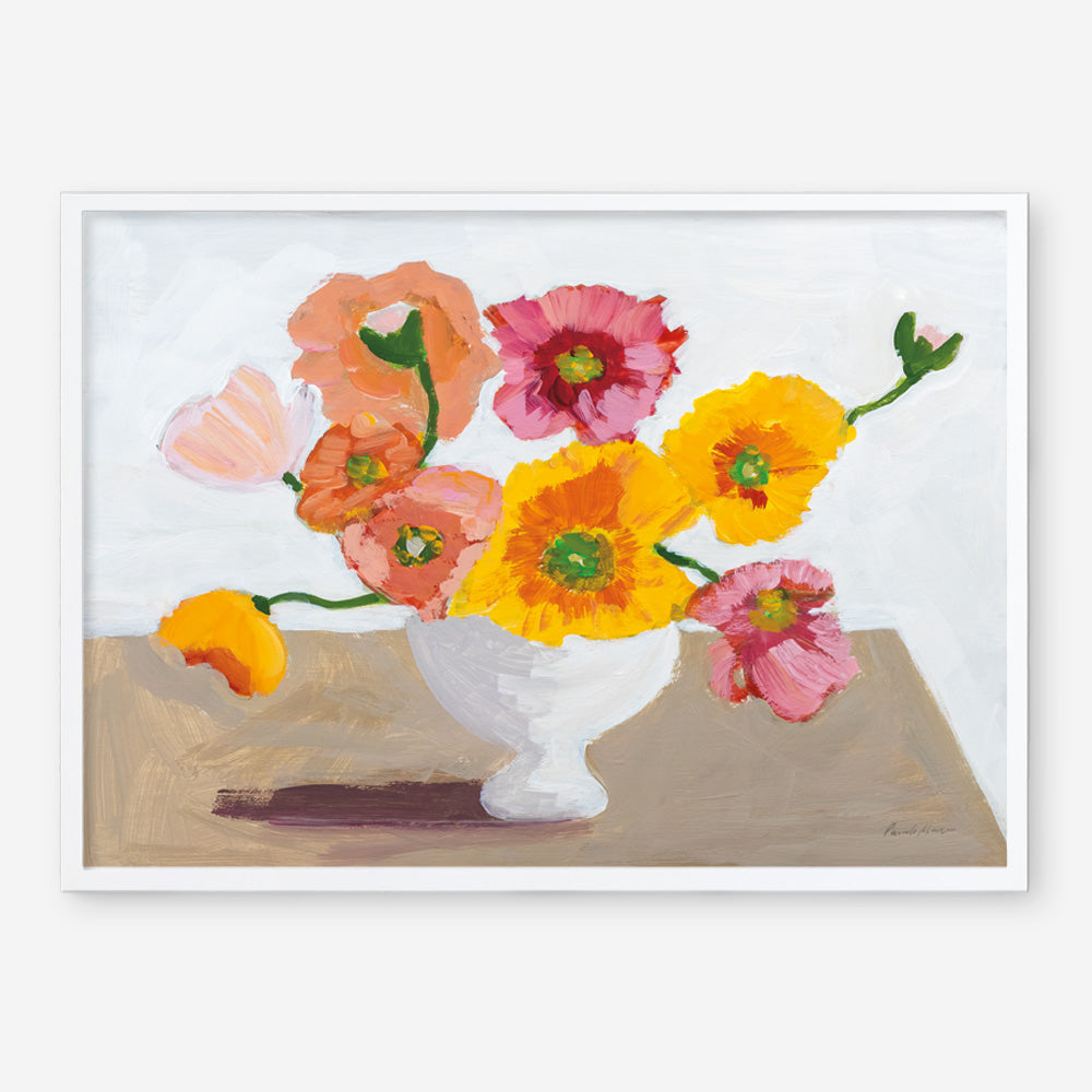 Shop Sorbet Poppies I Art Print a floral themed painted wall art print from The Print Emporium wall artwork collection - Buy Australian made fine art painting style poster and framed prints for the home and your interior decor room, TPE-WA-71780-AP