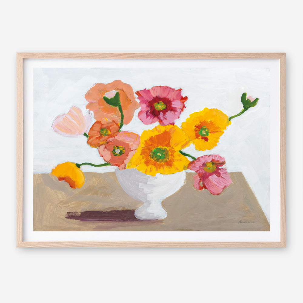 Shop Sorbet Poppies I Art Print a floral themed painted wall art print from The Print Emporium wall artwork collection - Buy Australian made fine art painting style poster and framed prints for the home and your interior decor room, TPE-WA-71780-AP