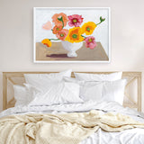 Shop Sorbet Poppies I Art Print a floral themed painted wall art print from The Print Emporium wall artwork collection - Buy Australian made fine art painting style poster and framed prints for the home and your interior decor room, TPE-WA-71780-AP