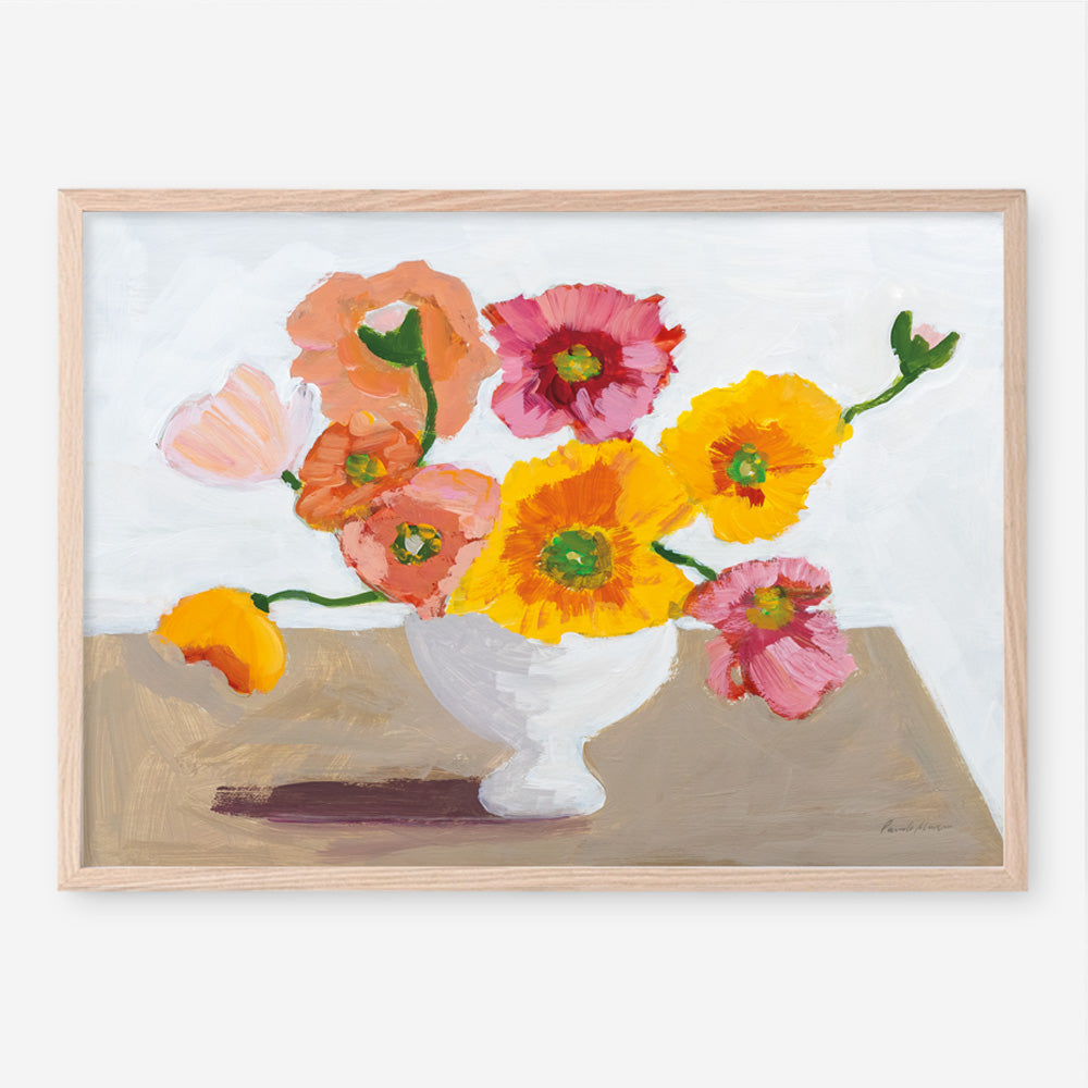 Shop Sorbet Poppies I Art Print a floral themed painted wall art print from The Print Emporium wall artwork collection - Buy Australian made fine art painting style poster and framed prints for the home and your interior decor room, TPE-WA-71780-AP