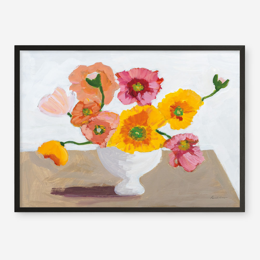 Shop Sorbet Poppies I Art Print a floral themed painted wall art print from The Print Emporium wall artwork collection - Buy Australian made fine art painting style poster and framed prints for the home and your interior decor room, TPE-WA-71780-AP