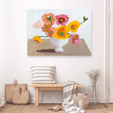 Shop Sorbet Poppies I Canvas Print a floral themed painted framed canvas wall art print from The Print Emporium artwork collection - Buy Australian made fine art painting style stretched canvas prints for the home and your interior decor space, TPE-WA-71780-CA-35X46-NF