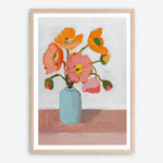 Shop Sorbet Poppies II Art Print a floral themed painted wall art print from The Print Emporium wall artwork collection - Buy Australian made fine art painting style poster and framed prints for the home and your interior decor room, TPE-WA-71781-AP