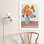 Shop Sorbet Poppies II Art Print a floral themed painted wall art print from The Print Emporium wall artwork collection - Buy Australian made fine art painting style poster and framed prints for the home and your interior decor room, TPE-WA-71781-AP